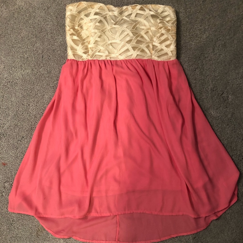 Strapless Pink Party Dress